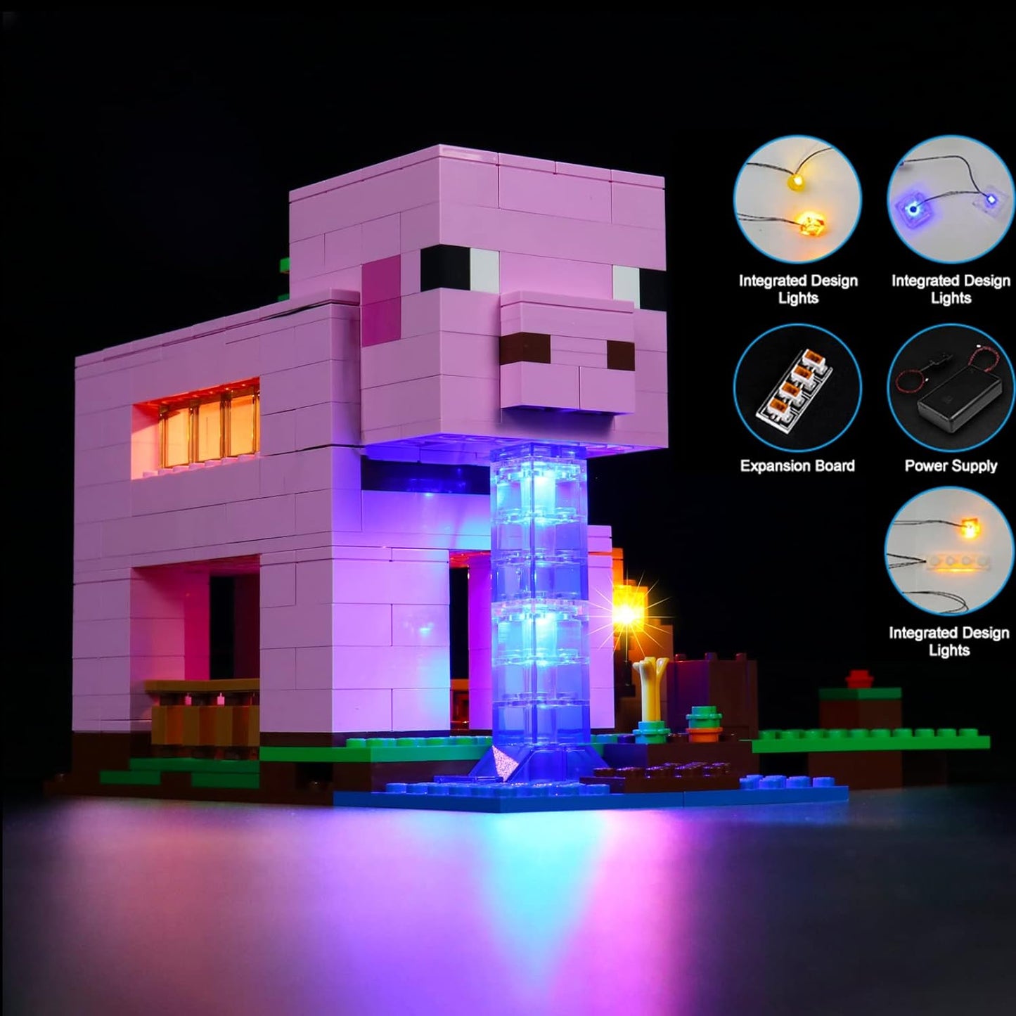 Light Kit for LEGO Minecraft Pig House 21170