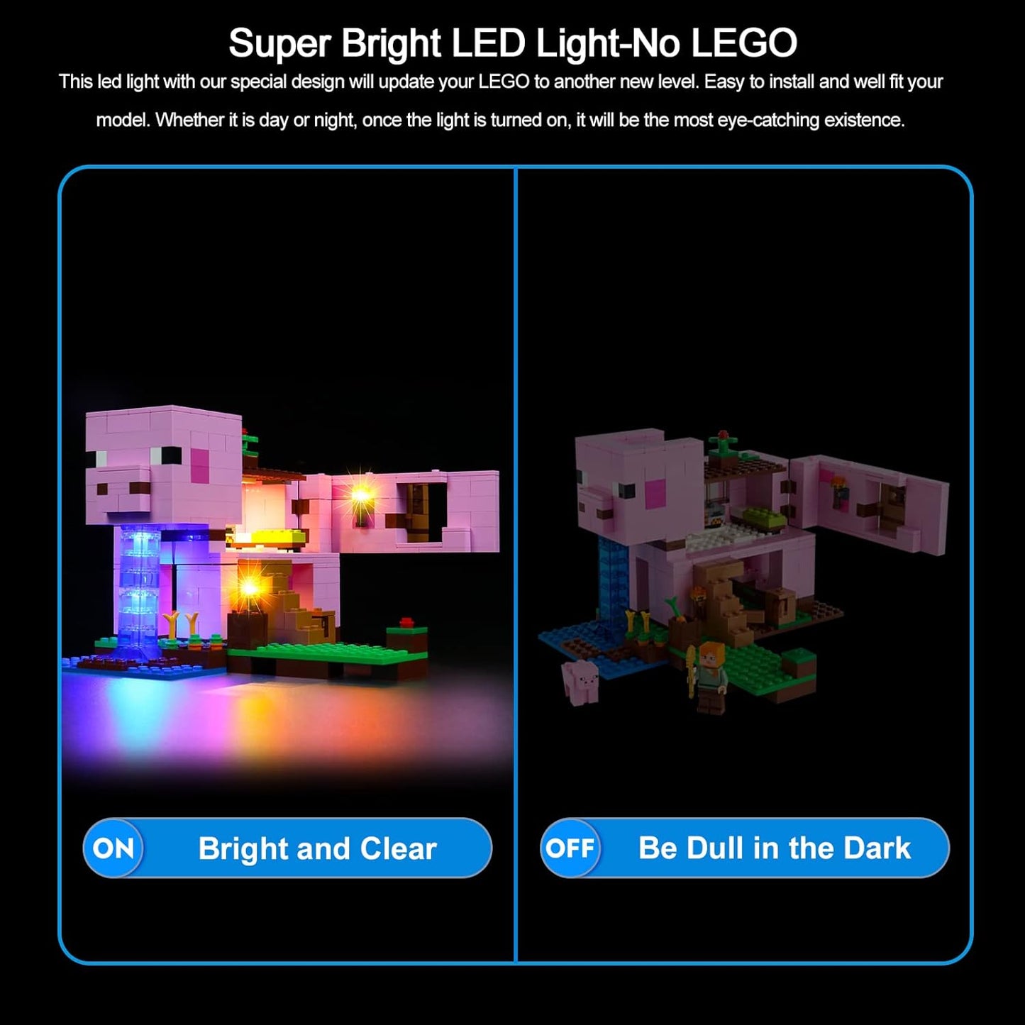 Light Kit for LEGO Minecraft Pig House 21170