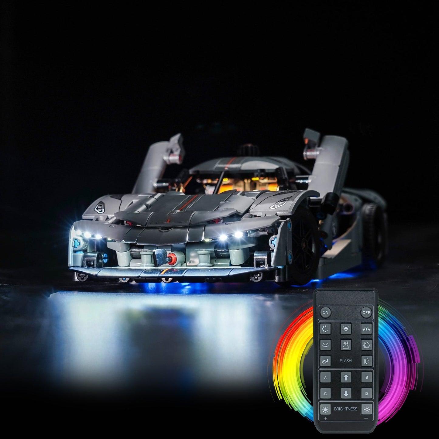 Light Kit for LEGO Technic Koenigsegg Jesko Absolut Grey Hypercar 42173