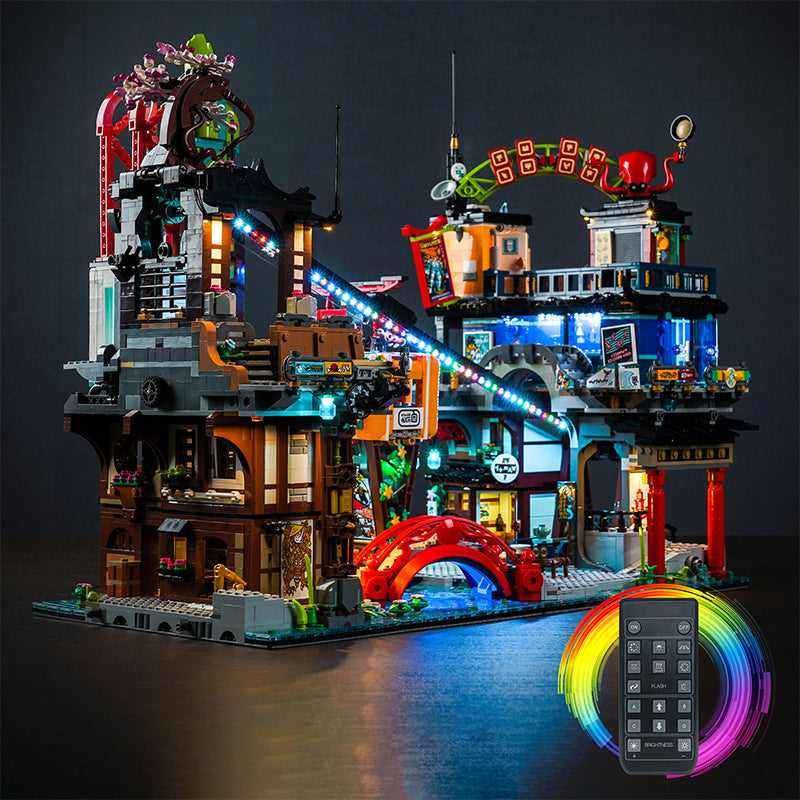 Light Kit For LEGO NINJAGO City Markets 71799
