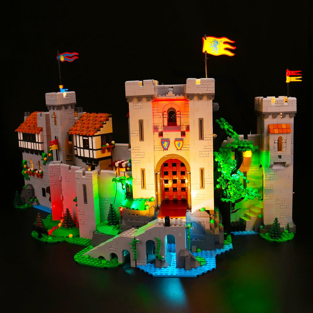 Light Kit for LEGO Icons Lion Knights' Castle 10305 Remote Control Version