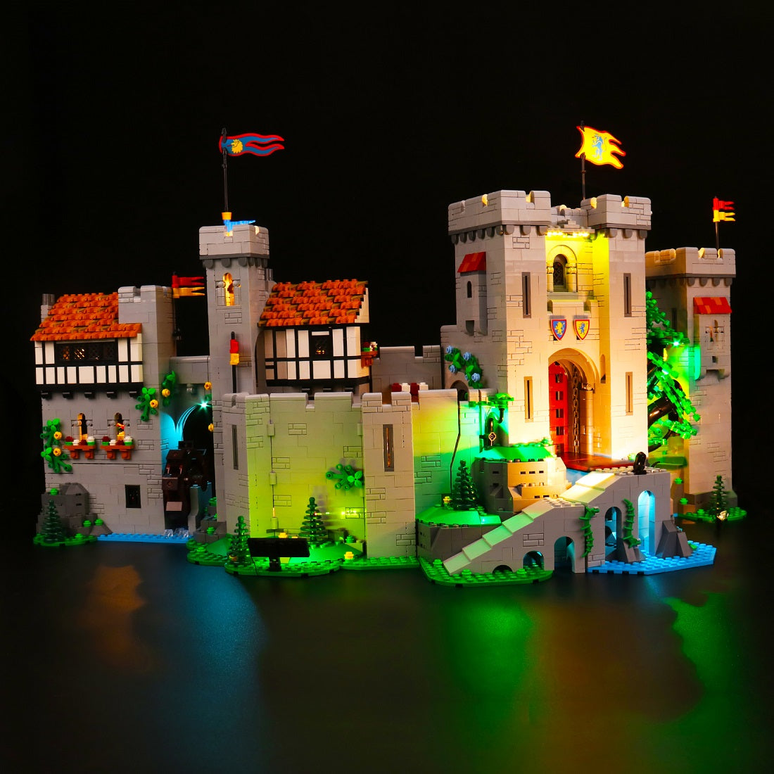 Light Kit for LEGO Icons Lion Knights' Castle 10305 Remote Control Version