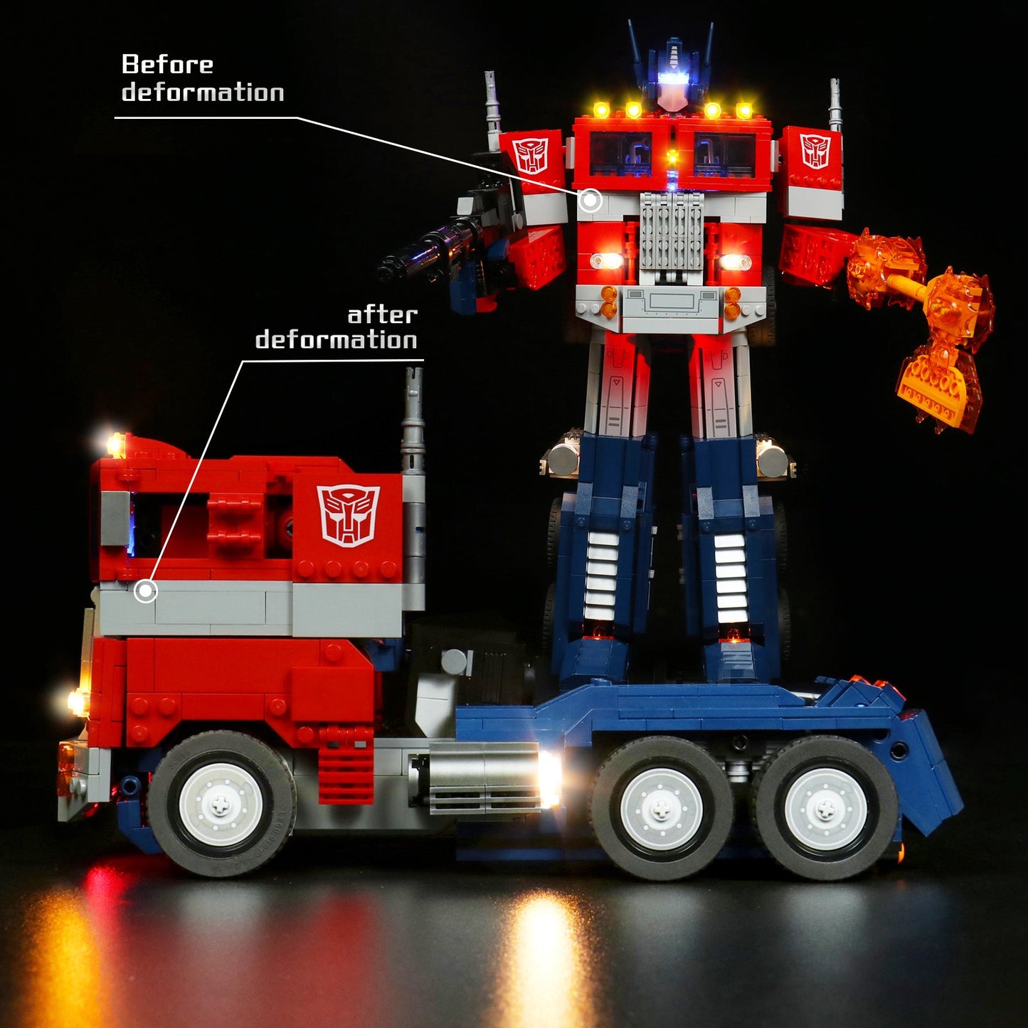 Light kit for Icons Optimus Prime 10302