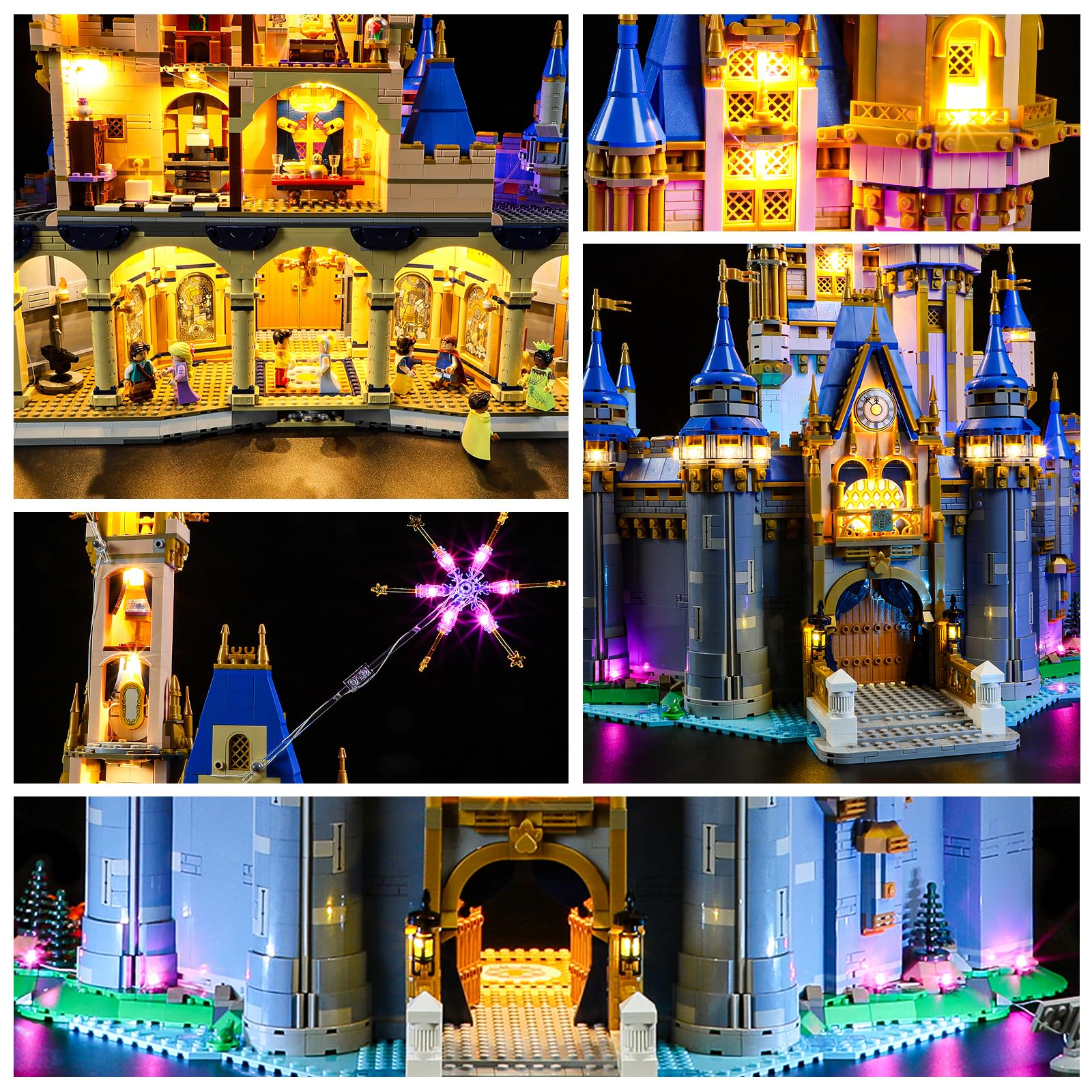 Light Kit for LEGO Disney Castle 43222 Magical LED Display