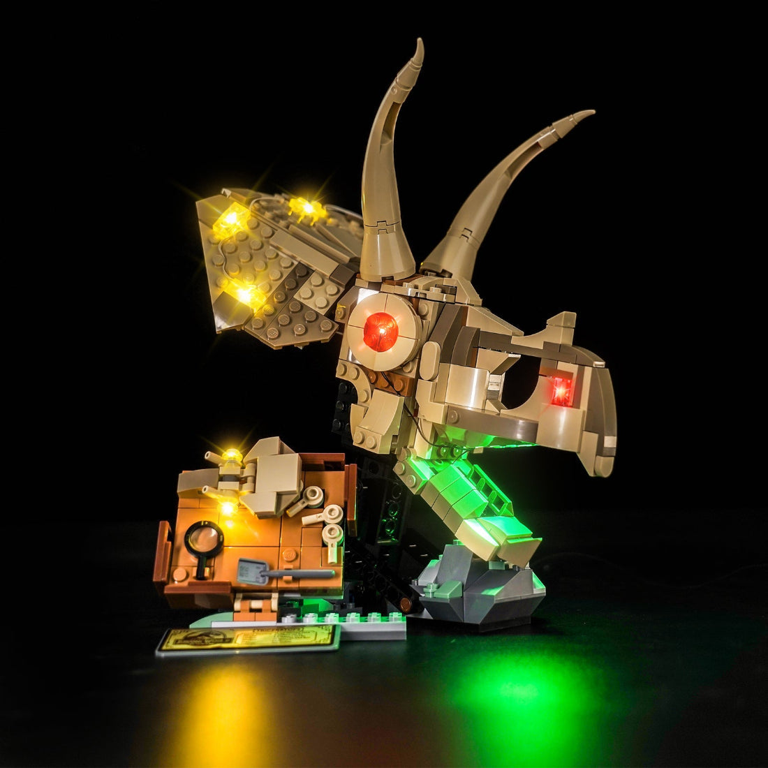 Light Kit for LEGO Jurassic World Dinosaur Fossils: Triceratops Skull 76969