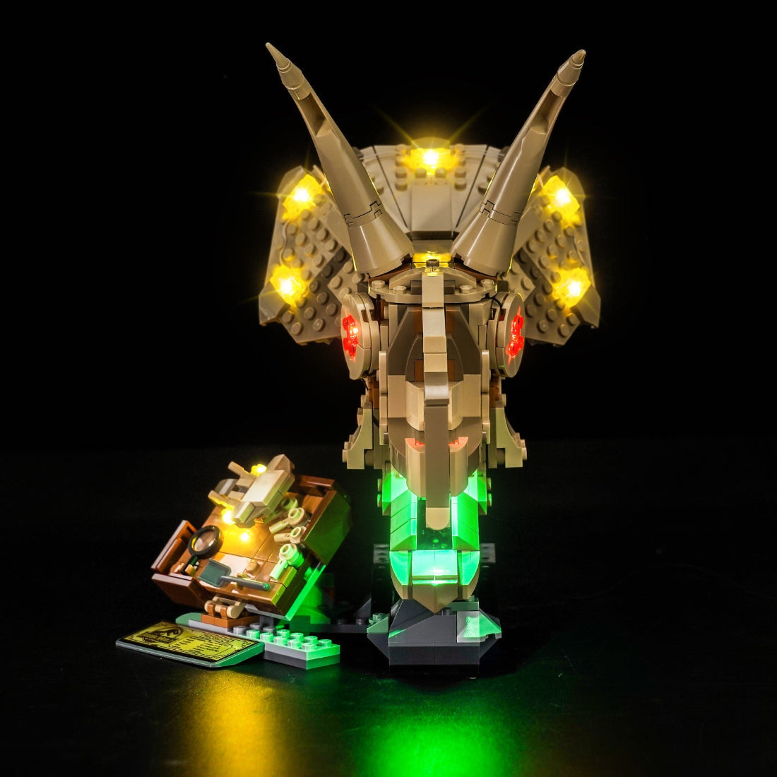 Light Kit for LEGO Jurassic World Dinosaur Fossils: Triceratops Skull 76969