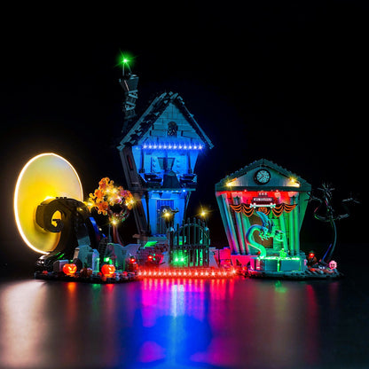 Light Kit for LEGO Ideas Disney Tim Burton's The Nightmare Before Christmas 21351 Plus Version