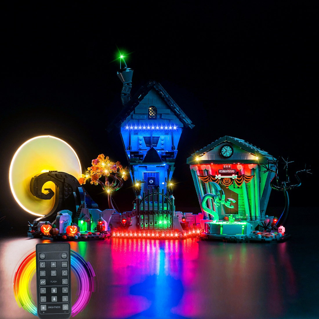 Light Kit for LEGO Ideas Disney Tim Burton's The Nightmare Before Christmas 21351 Plus Version