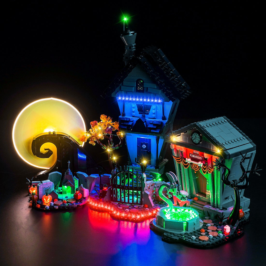 Light Kit for LEGO Ideas Disney Tim Burton's The Nightmare Before Christmas 21351 Plus Version