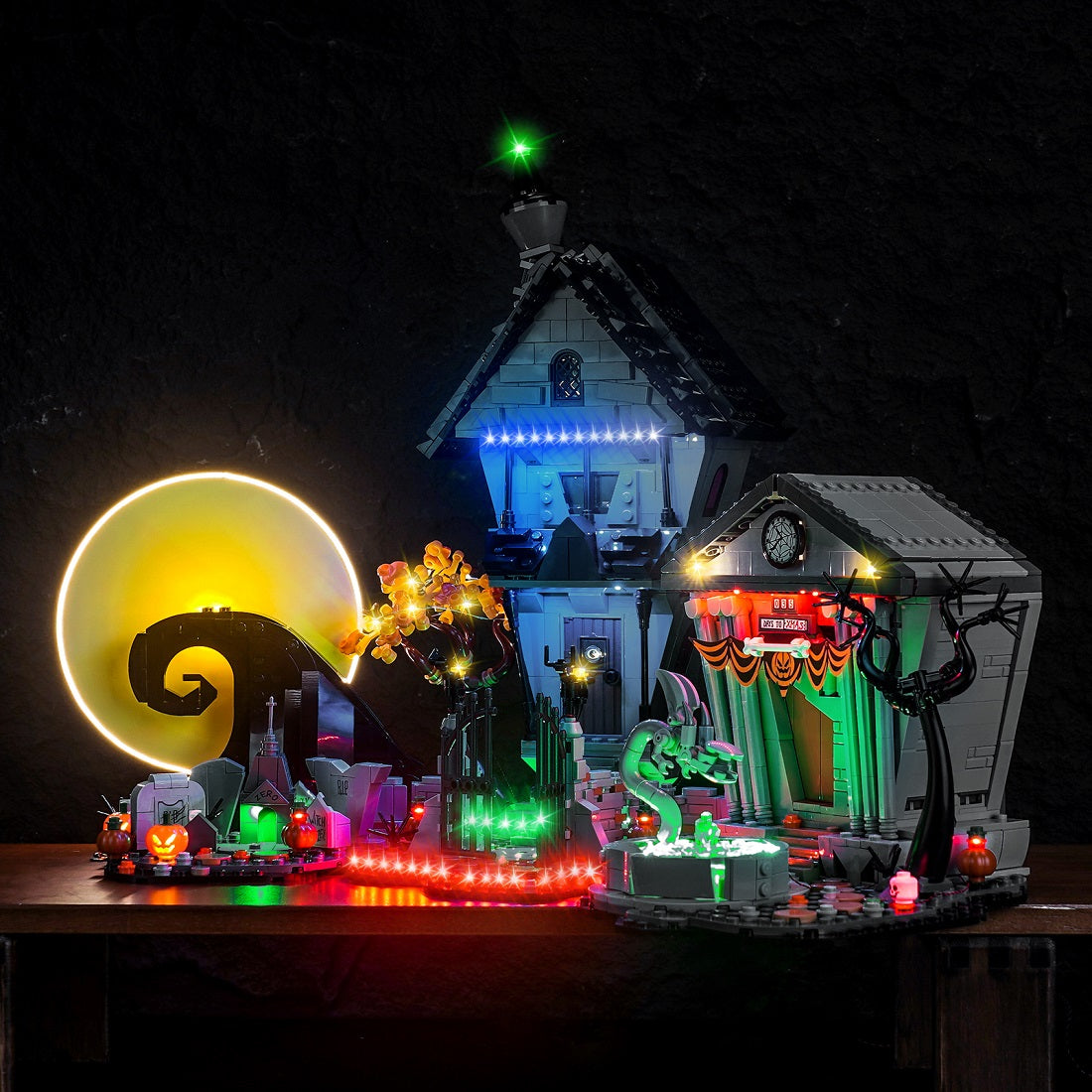 Light Kit for LEGO Ideas Disney Tim Burton's The Nightmare Before Christmas 21351 Plus Version
