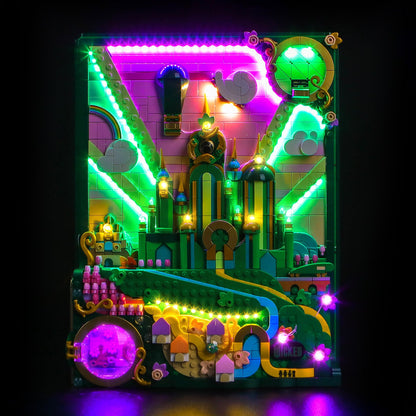 Light Kit for LEGO Wicked Emerald City Wall Art 75685