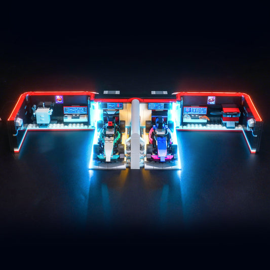 Light Kit for LEGO City F1 Garage & Mercedes-AMG & Alpine Cars 60444