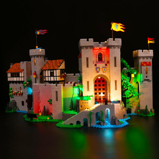 Light Kit for LEGO Icons Lion Knights' Castle 10305 Remote Control Version