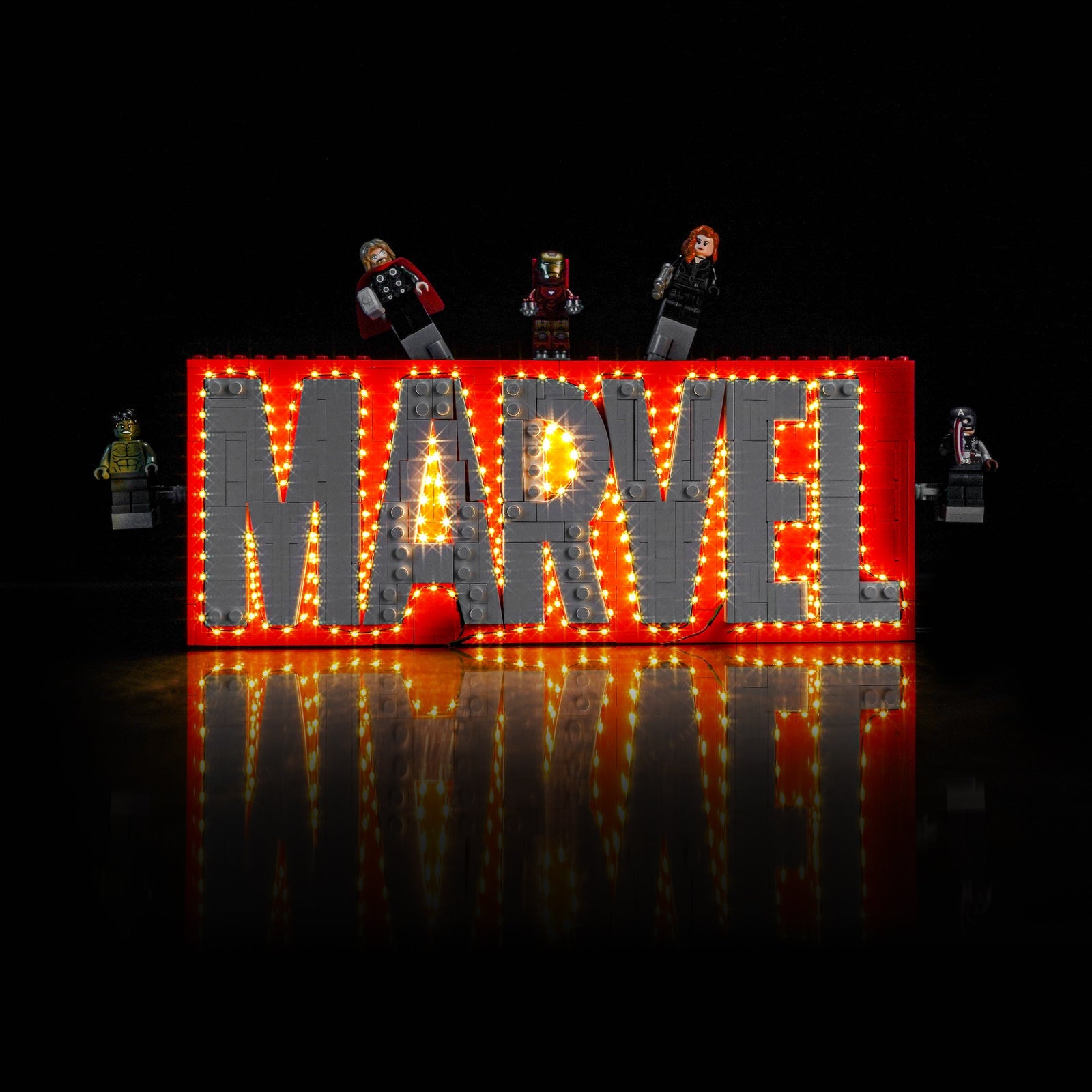 Light Kit for LEGO Marvel MARVEL Logo & Minifigures 76313