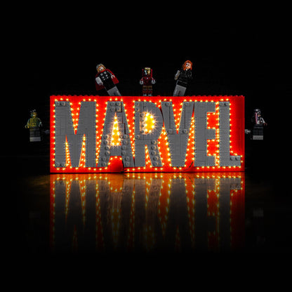 Light Kit for LEGO Marvel MARVEL Logo & Minifigures 76313
