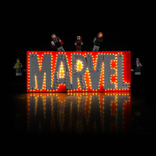 Light Kit for LEGO Marvel MARVEL Logo & Minifigures 76313