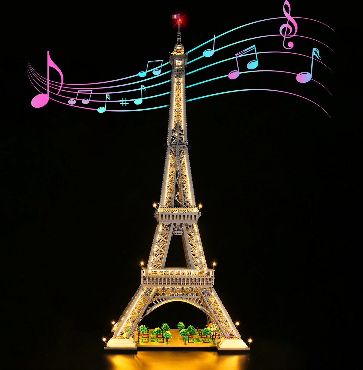 Light Kit For Eiffel Tower 10307 With Remote Control